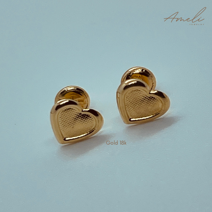 RACKET-TYPE HEART EARRIGNS