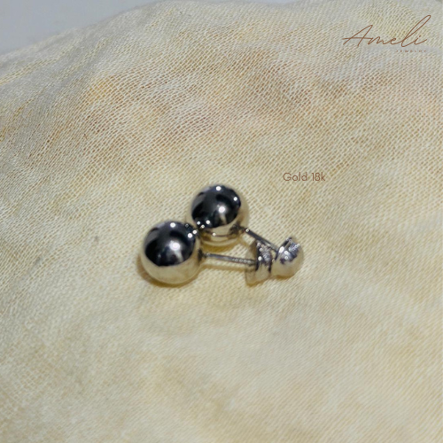 BIG ROUND EARRIGNS - WHITE GOLD