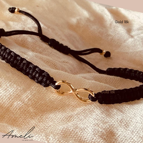 INFINITE BLACK WOVEN BRACELET