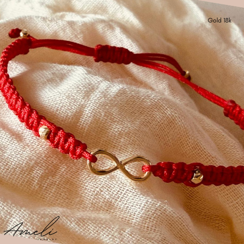 INFINITE RED PLANE WOVEN BRACELET